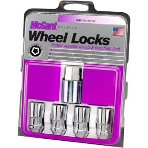MCGARD 24198 Chrome Cone Seat Wheel Locks (1/2" - 20 Thread Size) - Set of 4