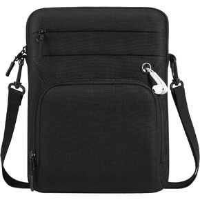 9-11" Tablet Sleeve Bag for iPad Air 5/4 10.9, iPad Air 11" 2024, iPad 9/8/7th 10.2, iPad 10th Gen 10.9, iPad Pro 11 M4 M2 2024-2018, Galaxy Tab A9+ S9 FE A8, with Shoulder Strap, Black