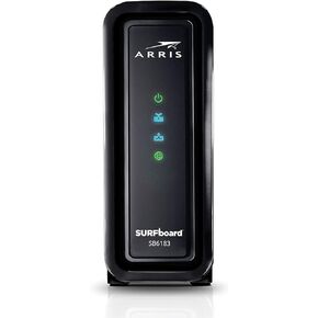 ARRIS SURFboard SB6183-RB DOCSIS 3.0 16x4 Gigabit Cable Modem, Comcast Xfinity, Cox, Spectrum and more, 1 Gbps Port, 400 Mbps Max Internet Speed, Easy Set-up with SURFboard Central App BLK - RENEWED in Kuwait
