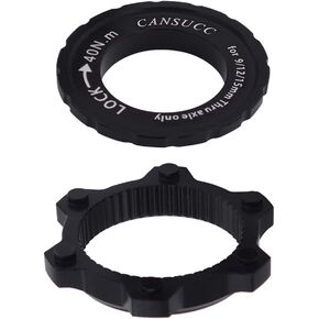 Bicycle Center Lock Adapter with Lock Ring Aluminum Alloy Centerlock Adaptor 6-Bolt Disc Brake Rotor Adapter Hub Spacer Bicycle Accessories for Mountain/Road Bike 9/12/15mm hub axles