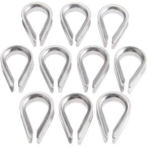 Mtsooning 20PCS M5 Stainless Steel Thimble for 3/16 Inches Diameter Wire Rope Cable Thimbles Rigging