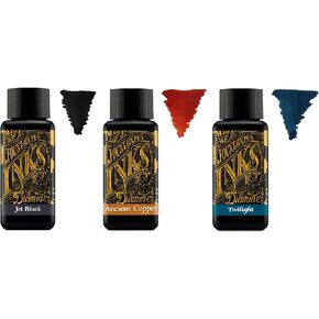 Diamine - 30ml Fountain Pen Ink - 3 Pack - Jetblack & Twilight & Ancient Copper