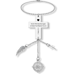 Bible Verse Hanging Ornaments Car Pendant for Home Vehicle Religious Faith Gifts for Women Men Gifts for Christian Scripture Thanksgiving Christmas Birthday Easter Prayer Gift Rearview Mirror Pendant