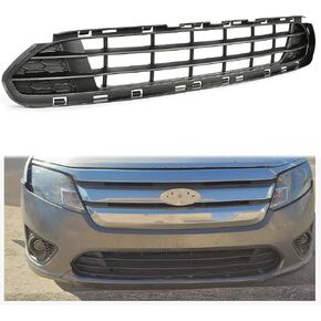 Kojem Front Bumper Lower Grille Compatible with 2010-2012 Ford Fusion Hybrid & S & SE & SEL & Sport Center Bumper Grill Cover Replacement for AE5Z8200DA/ FO1036127/ FO1036127C
