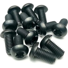 [12 pcs] M5 x 10mm Titanium T25 Rotor Bolt Kit for SRAM/Avid disc Brake rotors,Rainbow