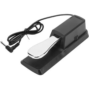 Sustain Pedal for Keyboard, Piano Pedal Keyboard Foot Damper Pedal with Polarity Switch, 1/4″(6.5mm) Input Plug, for Electronic Keyboards, MIDI Synthesizer, Digital Pianos