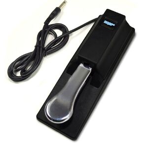 HQRP Sustain Pedal compatible with Casio WK-220 WK-225 LK-50 LK-55 LK-73 LK-230 LK-160 LK-165 LK-240 LK-270 LK-280 XW-P1 XW-G1 WK-200 WK-1300 WK-240 WK-245 WK-7600 Keyboards