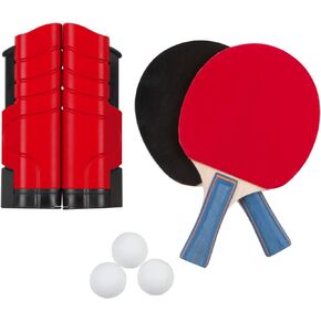 Trademark Innovations Portable & Lightweight Ping Pong Game Set (Red)