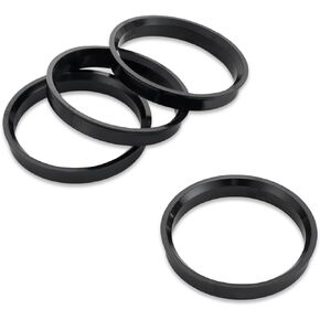 4 PCS Automobile Hub Center Ring, 2.87"/73.1mm OD 2.36"/60.1mm ID Wheel Hub Reducing Ring Shaft Collar, Plastic Wheel Hub Center Transfer Ring Accessories, Compatible with Toyota Lexus (Black)