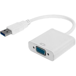 Zopsc USB3.0 to VGA Converter 5Gbps HD 1080P Adapter Cable 15Pin Female, Supports Multi Display Solutions, No External Power Supply, for PC laptops, Desktops, Monitors. (Black)