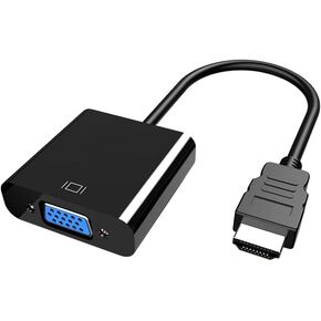 HDMI to VGA Connects Adapter,Gold-Plated HDMI Male to VGA Female Adapter for Computer,Projector, HDTV, Desktop, Laptop, PC, Monitor, Chromebook, Raspberry Pi, Roku, Xbox and More …