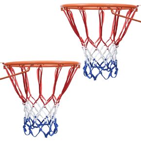 2 Pcs Basketball Nets Heavy Duty Outdoor 19.7 Inches(6.7 Ounce) Sun Proof Basket Ball Hoop Net for Pool, 12 Loops Indoor Basketball Goal Replacement Nets Basket Rim Accessories