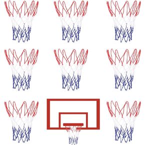8 Pcs Mini Basketball Nets Replacement for 8"-10.25" Basketball Rims with 8 Loops, Nylon Small Basketball Hoop Net Outdoor Indoor Basketball Net for Kids