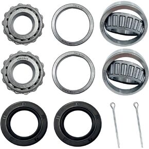 1-1/4'' 3/4'' Axles Trailer Wheel Hub LM11949 Bearings Kit, LM11949/10 LM67048/10, 03813TC Seal OD 59.15mm, Cotter Pin,(2-Sets)