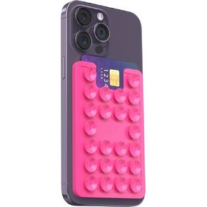 Suction Cup Phone Mount - Silicone Suction Cup Phone Case Holder, Adhesive Phone Grips For Back of Phone, Suction Phone Mount for Card Holder, Sticky Phone Case Grip for iPhone 15 Pro Max