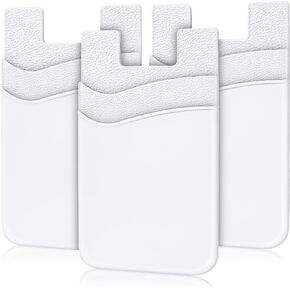 Phone Wallet Stick on, Senose 10 Pack Phone Card Holder Back of Phone Stick On Pocket Credit ID Card Sleeve, Strong Adhesive Sticker Cell Phone Wallet Compatible for iPhone, Android & Most Smartphones