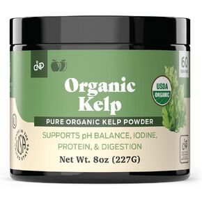 Organic Kelp Powder Supplement - Bulk Raw, Dry, Pure Sea Kelp Seaweed Powder 8oz 75 Serving Thyroid, Iodine, & Digestion