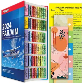 FAR/AIM 2024/2023 Color Tabs for Private Pilot - Comprehensive Guide for Aviation Regulations- Easy Navigation Pre-Tabbed Tabs - Save Time and Boost Productivity