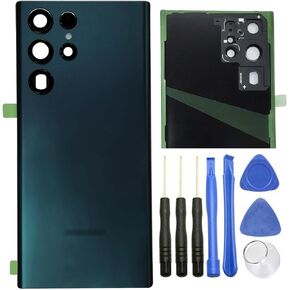 ubrokeifixit Galaxy S22 Ultra 5G Rear Panel Back Glass Door Cover Replacement for Samsung Galaxy S22 Ultra 5G 6.8" 2022" SM-S908(NOT for S22 6.1",NOT for S22+ 6.6") (S22 Ultra/Black-Gray) in Kuwait