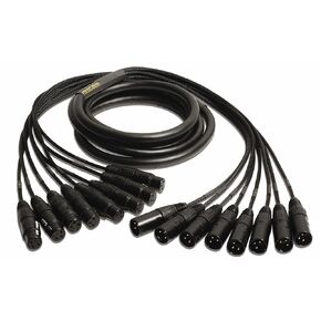 Mogami Gold 8 XLR-XLR-05 Audio Snake Cable, 8 Channel Fan-Out, XLR-Female to XLR-Male, Gold Contacts, Straight Connectors, 5 Foot