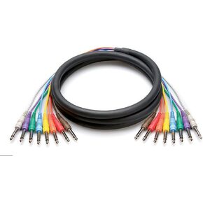 Hosa CPP-807 Unbalanced 8-Channel Snake Cable, 23 ft. 1/4" TS to Same
