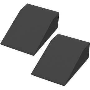 Yoga Foam Wedge Blocks Black (Pair) Soft Wrist Wedge, Supportive Foot Exercise Accessories, Calf Raise Block, Calf Stretcher, Balance, Pushup,Yoga Wrist Support, Pilates, Squat Wedge, EVA Riser Block