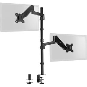 VIVO Dual Extra Tall Pneumatic Monitor Arm Mount for Screens up to 32 inches, Articulating VESA Stand