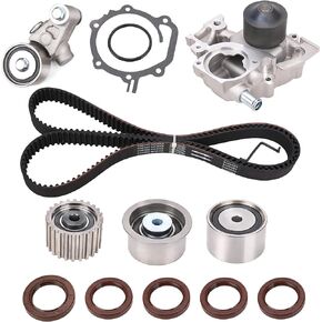 Engine Timing Belt Water Pump Kit - Compatible with 2.5L 2006-2012 Subaru Forester, Impreza, Legacy, Outback EJ253 Engine - Replace TKF-006, TCK304, TCKWP304A