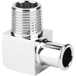 Heater Hose Fitting, 90 Degree Hose Fitting, Aluminum Alloy Heater Hose 1/2 NPT to 5/8 Barb, 5/8 Heater Hose Connector