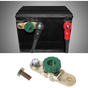 Side Post Car Battery Disconnect Switch，Car Battery Terminal Link Quick Switch，Battery Master Switch Isolator for Power Disconnect Cut Off (with Long Bolt)