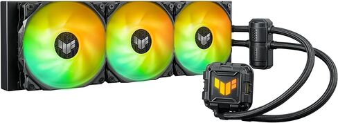 ASUS TUF Gaming LC 240 ARGB مبرد وحدة المعالجة المركزية السائل الكل في واحد (Aura Sync، مراوح الرادياتير TUF 120mm ARGB المزدوجة مع تصميم أخدود شفرة المروحة) in Kuwait