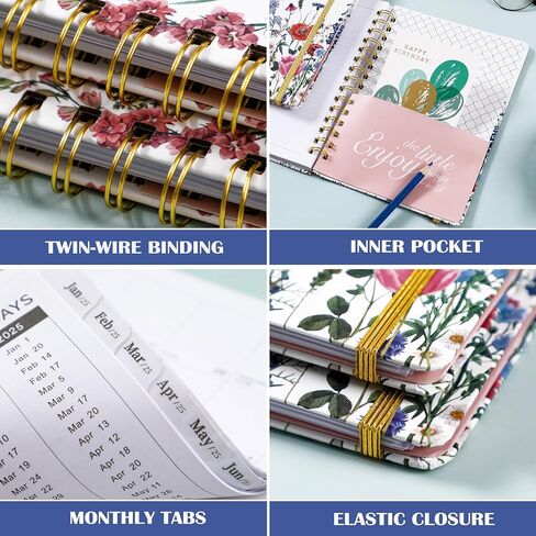 2024-2027 Monthly Planner - 3 Year Monthly Planner/Calendar 2024-2027，Jul. 2024 - Jun. 2027, 2024-2027 Monthly Planner, 6.3" x 8.4", 36 Monthly Calendar with Tabs + Back Pocket - Flowers in Saudi Arabia