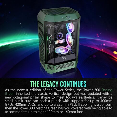 حافظة Tower 300 باللون الأسود بحجم Micro-ATX؛ تتضمن مروحة CT مقاس 2 × 140 مم؛ يدعم مشعاع يصل إلى 420 مم؛ طقم حامل الهيكل الاختياري يسمح بالعرض الأفقي؛ CA-1Y4-00S1WN-00; ضمان 3 سنوات in Saudi Arabia
