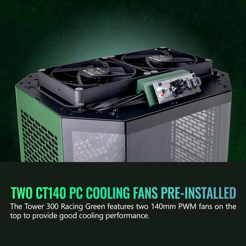 حافظة Tower 300 باللون الأسود بحجم Micro-ATX؛ تتضمن مروحة CT مقاس 2 × 140 مم؛ يدعم مشعاع يصل إلى 420 مم؛ طقم حامل الهيكل الاختياري يسمح بالعرض الأفقي؛ CA-1Y4-00S1WN-00; ضمان 3 سنوات in Saudi Arabia
