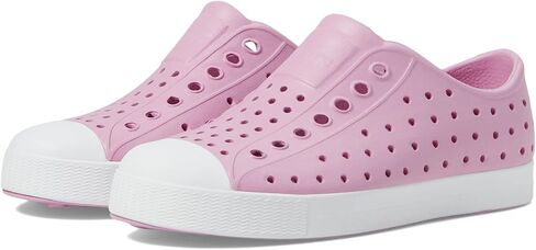 Native Shoes Kids Jefferson (طفل صغير/طفل كبير) - أحذية للأطفال - جزء علوي من مادة EVA - بطانة ونعل داخلي من مادة EVA وردي وردي/أبيض 1 طفل صغير M in Saudi Arabia