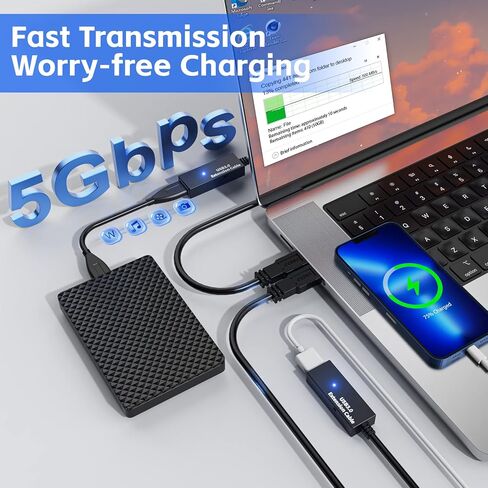 USB Active Extender Cord 66FT/20m, USB 3.0 Extension Cable, A Male to Female, Compatible for USB Flash Drive, Hard Drive, Card Reader, Webcam, Printer, Keyboard, Mouse, Playstation, Xbox, VR Headset in Saudi Arabia