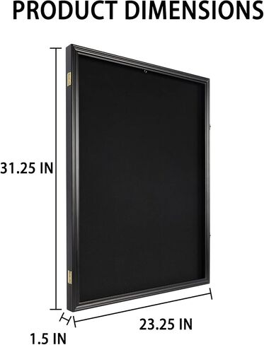 Jersey Display Frame Case Lockable, Large Sport Jersey Shadow Box with 98% UV Protection Acrylic and Hanger for Baseball Basketball Football Soccer Hockey Sport Shirt and Uniform (Black Finish) in Saudi Arabia