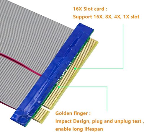 PCI-E Extender Cable SinLoon PCIe 16x to 16x Flexible GPU Riser Adapter Card Extender Cable for Ethereum Mining ETH L=8inch (16X16) in Saudi Arabia