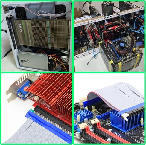 PCI-E Extender Cable SinLoon PCIe 16x to 16x Flexible GPU Riser Adapter Card Extender Cable for Ethereum Mining ETH L=8inch (16X16) in Saudi Arabia