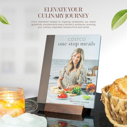 حامل كتب الجوز: حامل كتب خشبي فاخر للمكتب أو المكتب - حامل كتب مثالي لغرفة المعيشة أو المطبخ أو طاولة القهوة - تصميم حديث، صغير in Kuwait