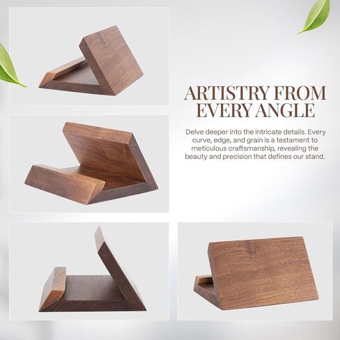 حامل كتب الجوز: حامل كتب خشبي فاخر للمكتب أو المكتب - حامل كتب مثالي لغرفة المعيشة أو المطبخ أو طاولة القهوة - تصميم حديث، صغير in Kuwait