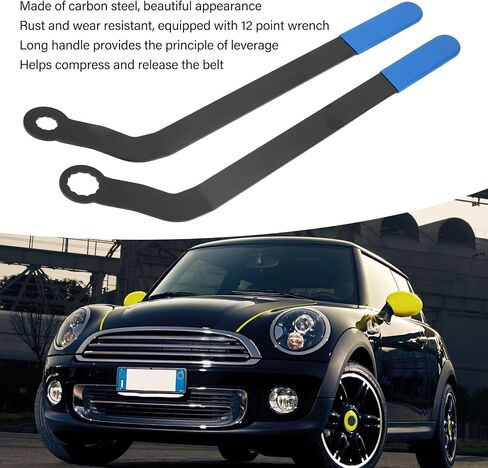 2PCS Serpentine Belt Tool Set,KIMISS Carbon Steel 11 6 210 Ratcheting Serpentine Belt Tool Replacement for N12N14 N16 and N18 Petrol Engines 2007 Onwards serpentine belt tool in Saudi Arabia