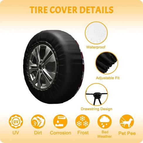 American Flag Spare Tire Cover for RV Trailer Eagle Camper Wheel Accessories for Travel Trailers Waterproof UV Sun Protectors Fits Truck SUV Camping Tire Wheel Covers Diameters 14 inches in Saudi Arabia