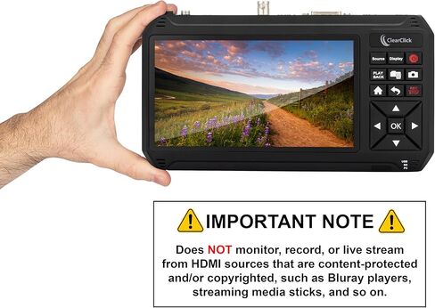 ClearClick HD Video Capture Box Ultimate 3.0 (الجيل الثالث) - التقاط أو بث الفيديو من HDMI، DVI، SDI، S-Video، RCA، AV، VHS، VCR، DVD، كاميرات الفيديو، Hi8 in Kuwait