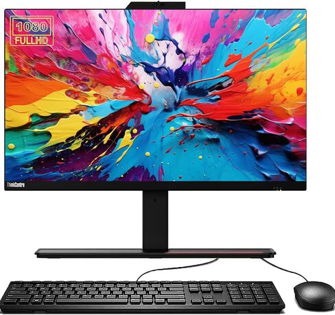 كمبيوتر Lenovo ThinkCentre M90a الكل في واحد للأعمال، شاشة FHD مقاس 23.8 بوصة، معالج Intel Core i5-10400، ذاكرة وصول عشوائي 32 جيجابايت، تخزين 1 تيرابايت، كاميرا ويب، إيثرنت، قارئ بطاقة SD، USB-C، 6 USB Type-A، Windows 11 Pro in Saudi Arabia