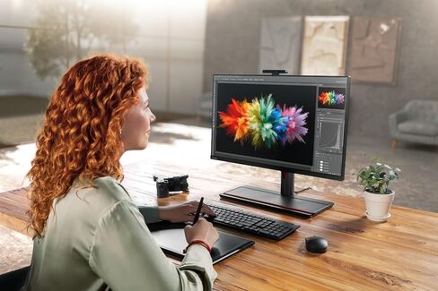 كمبيوتر Lenovo ThinkCentre M90a الكل في واحد للأعمال، شاشة FHD مقاس 23.8 بوصة، معالج Intel Core i5-10400، ذاكرة وصول عشوائي 32 جيجابايت، تخزين 1 تيرابايت، كاميرا ويب، إيثرنت، قارئ بطاقة SD، USB-C، 6 USB Type-A، Windows 11 Pro in Saudi Arabia