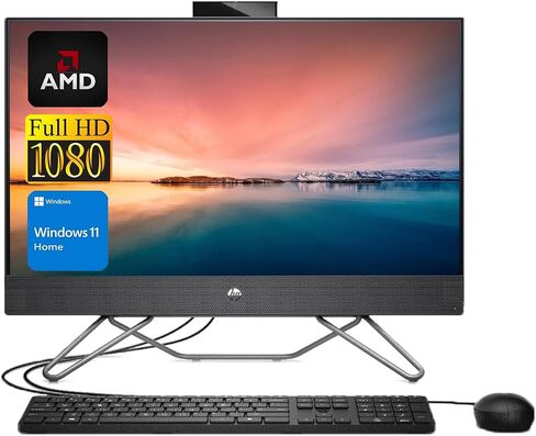HP Essential 205 G8 Daily All-in-One Desktop, 23.8" FHD Screen, AMD Ryzen 5 5500U, 32GB RAM, 1TB SSD, Wi-Fi 5, Bluetooth, Wired KB&Msouse, HDMI, RJ-45, Windows 11 Home, Grey in Saudi Arabia