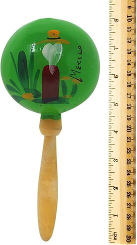 Needzo Maracas Musical Instrument, Large Colorful Wooden Pair with Hand Painted Flower Design, Latin Percussion for Adults, 8 Inches in Saudi Arabia