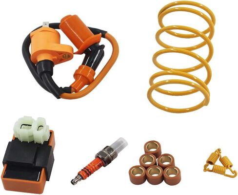مجموعات إعادة بناء الأسطوانة gy6 kymlaa 100cc مجموعة التجويف الكبير لصمام 69 مم 49cc 50cc 139qmb محرك السكوتر 50 مم مجموعة ترقية التجويف مع 6 سنون سباق cdi ملف الإشعال أداء شرارة التوصيل مخلب الربيع in Saudi Arabia