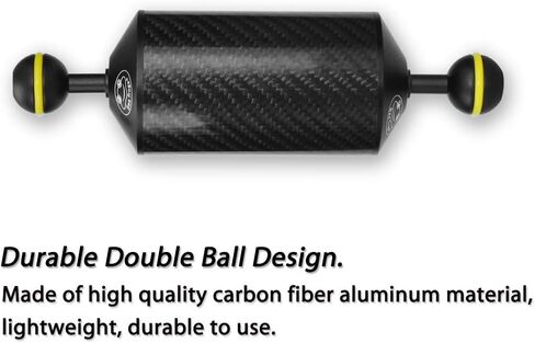 Searogs D60mm 7 ''تحت الماء تعويم الذراع ألياف الكربون العائمة الكرة المزدوجة خفيفة الوزن الطفو الذراع لصينية الغوص الفيديو الضوئي/ستروب in Saudi Arabia